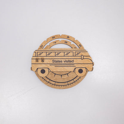 Travel Tracker 3D Wooden USA Map –  Gold