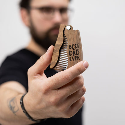 Wooden Beard Comb – Best Dad Ever