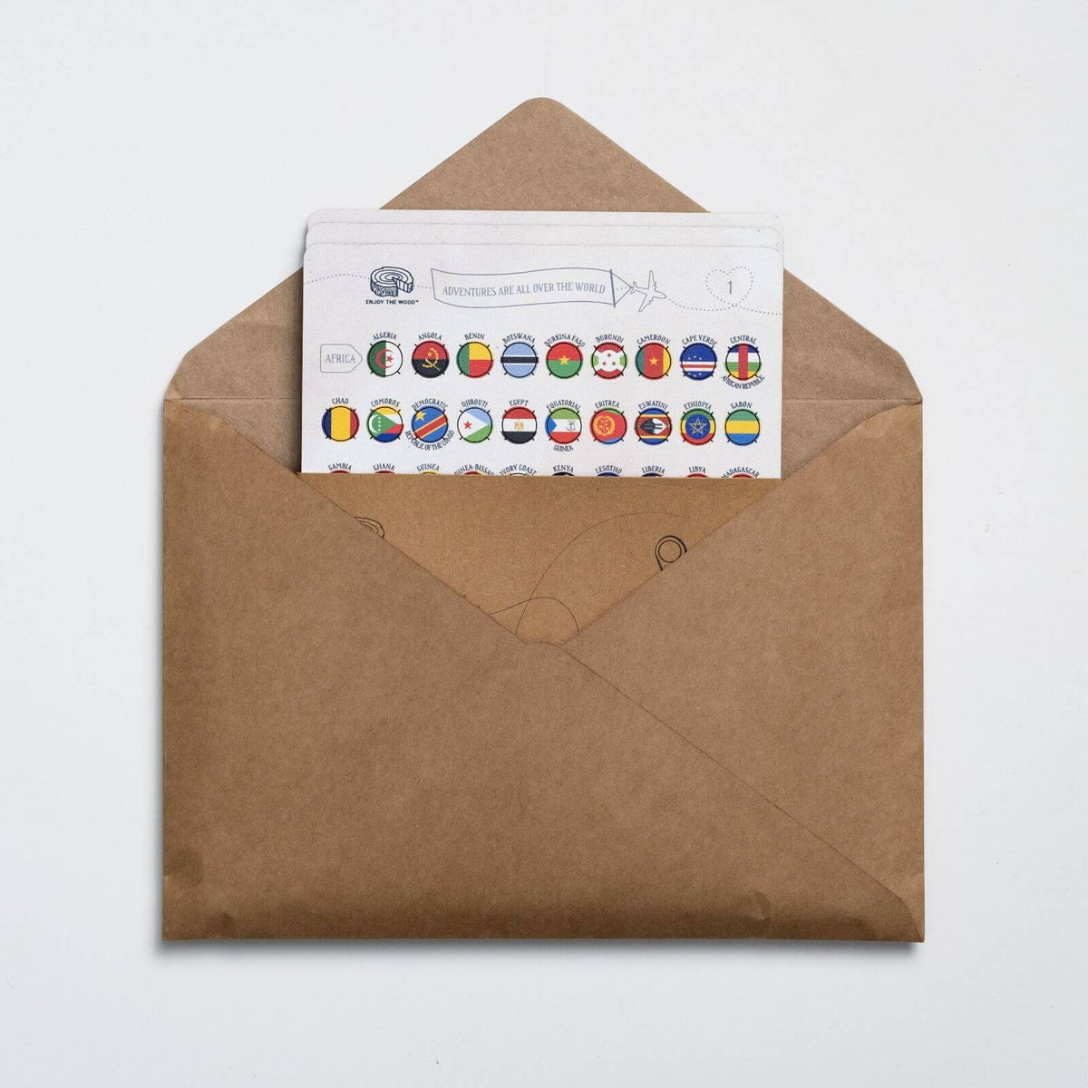 Wooden Flag Sticky Pins
