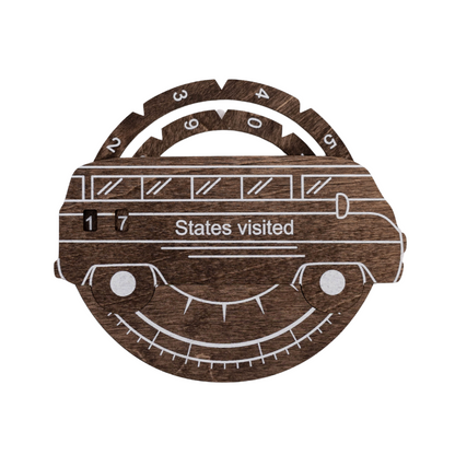 Travel Tracker 3D Wooden USA Map – Dark Walnut