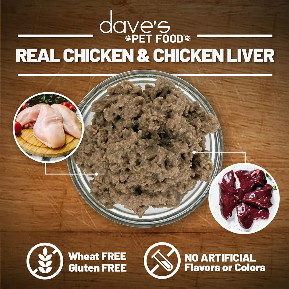 Dave's 95% Premium Meats™ Chicken & Chicken Liver For Dogs (12.5oz)