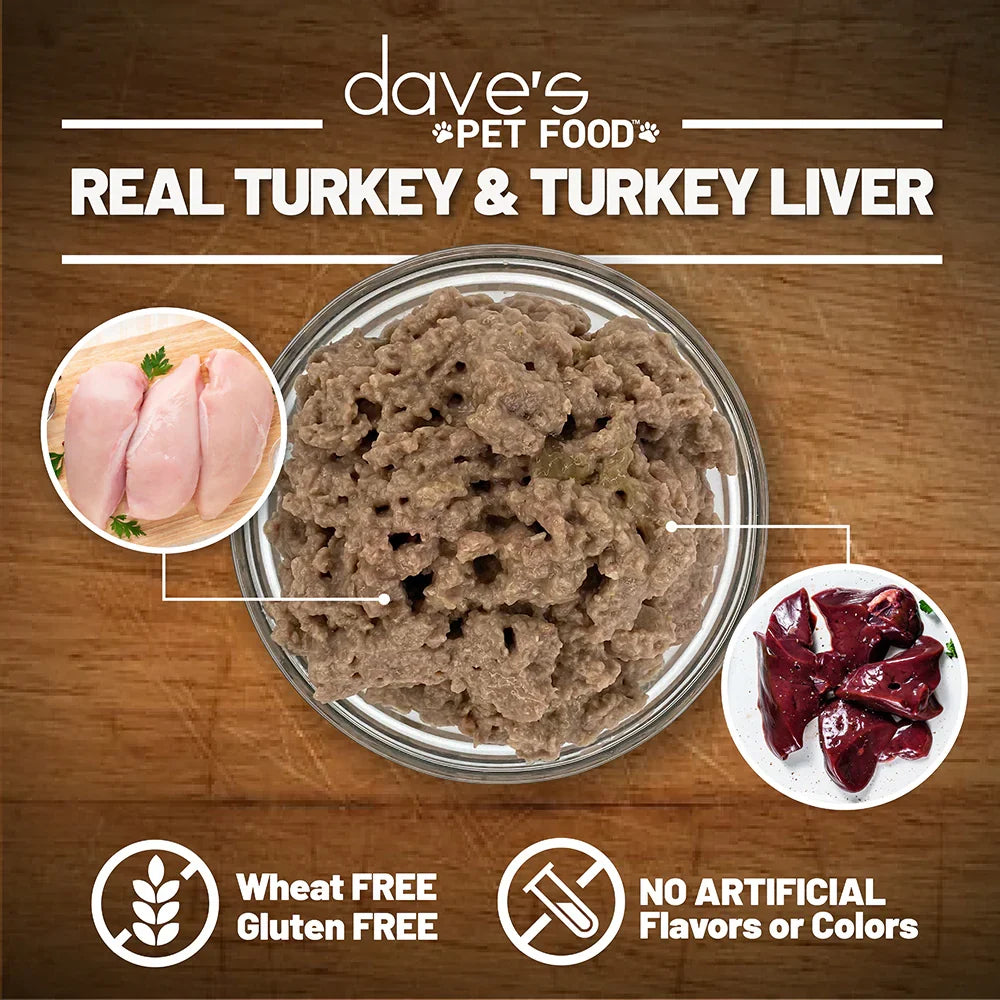 Dave's 95% Premium Meats™ Turkey & Turkey Liver For Dogs (12.5oz)
