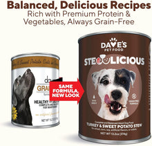 Dave's Stewlicious Turkey & Sweet Potato Cuts in Gravy For Dogs (13.2oz)