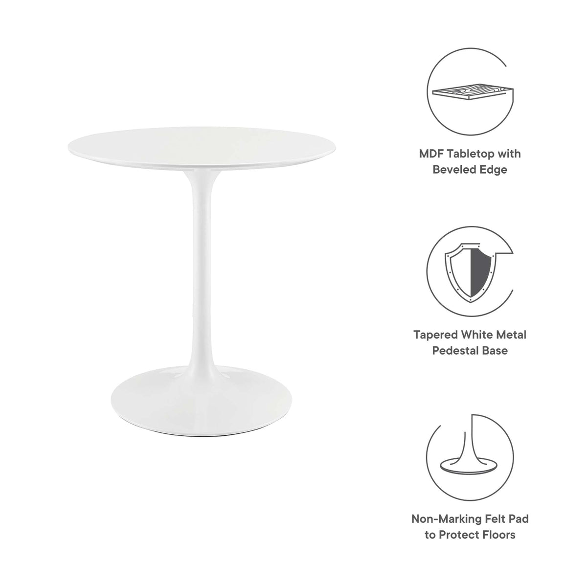 Lippa 28" Round Wood Dining Table by Modway - EEI-1115