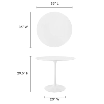 Lippa 36" Round Wood Dining Table by Modway - EEI-1116