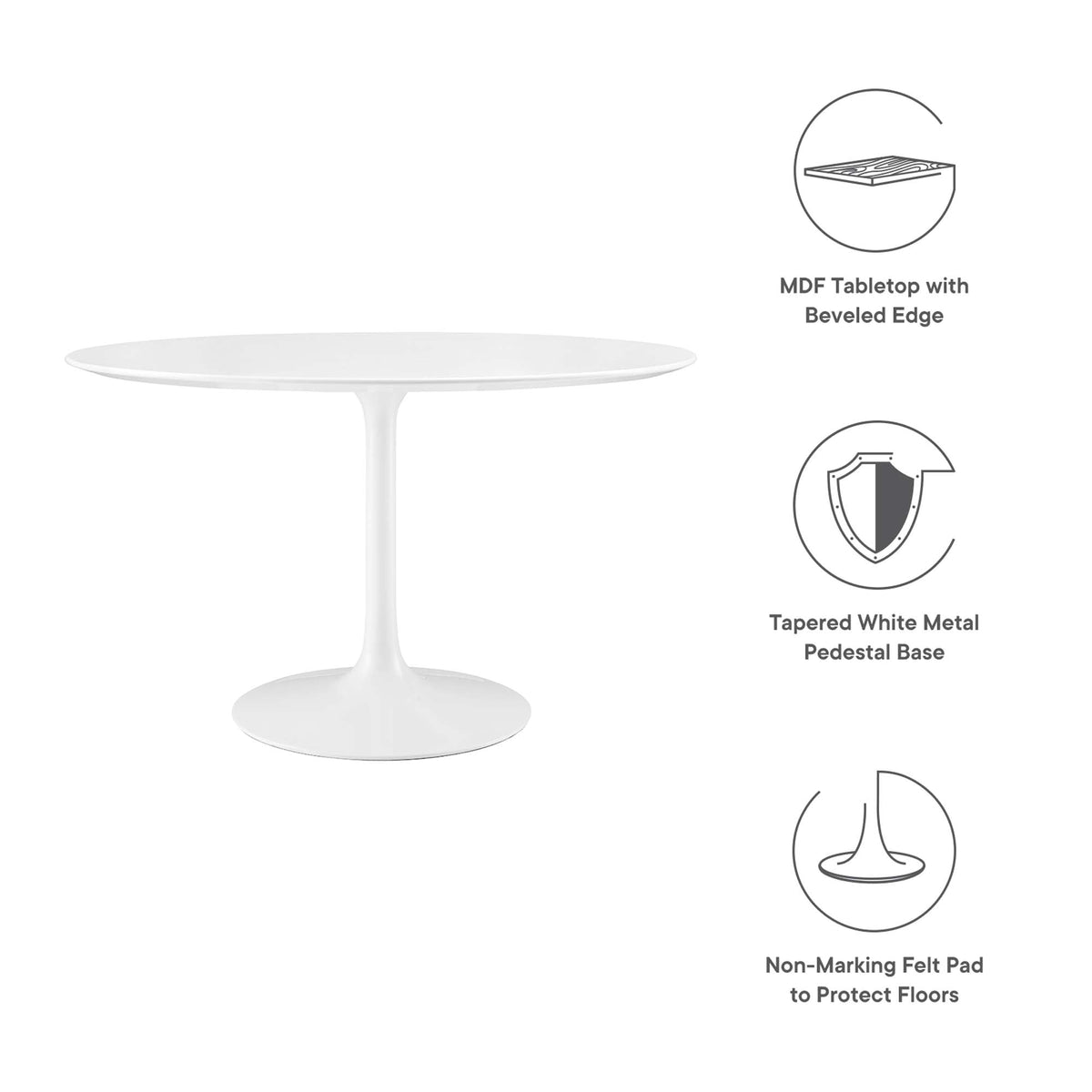 Lippa 48" Round Wood Dining Table by Modway - EEI-1118