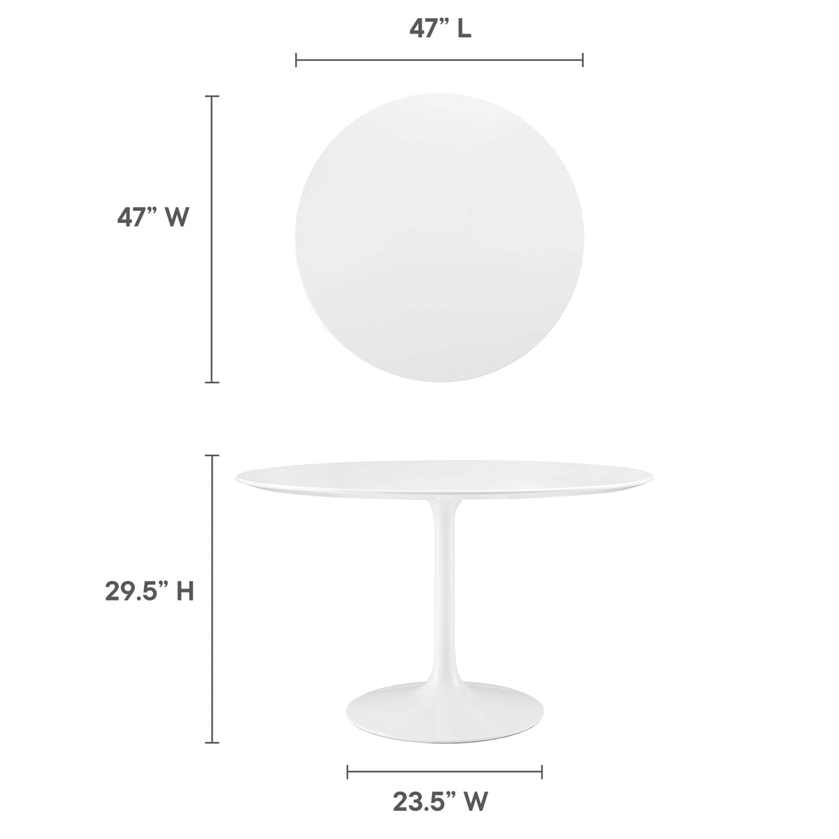 Lippa 48" Round Wood Dining Table by Modway - EEI-1118