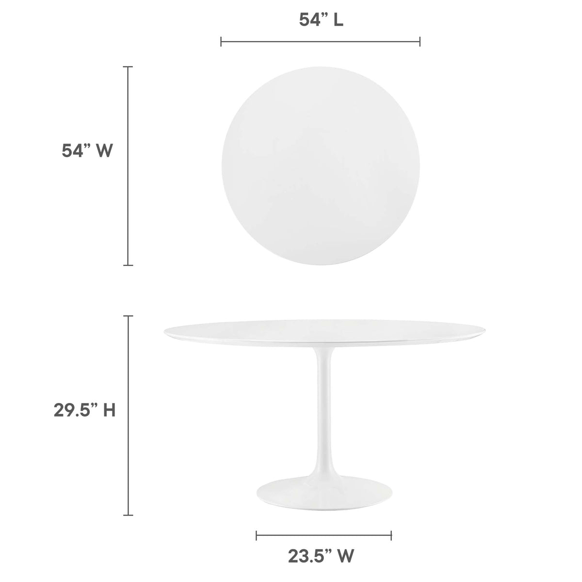 Lippa 54" Round Wood Dining Table by Modway - EEI-1119