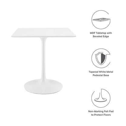 Lippa 28" Square Wood Dining Table by Modway - EEI-1123