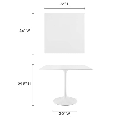Lippa 36" Square Wood Dining Table by Modway - EEI-1124