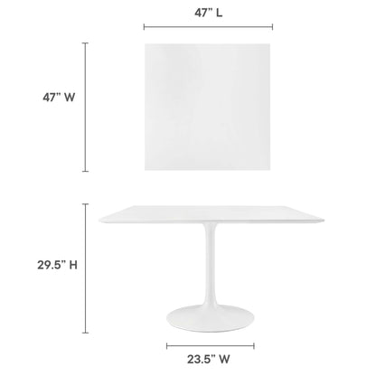 Lippa 48" Square Wood Dining Table by Modway - EEI-1125