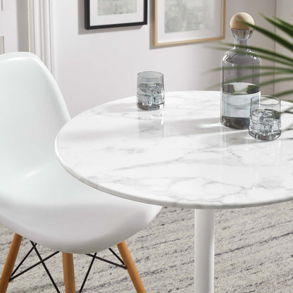 Lippa 28" Round Faux Marble Dining Table by Modway - EEI-1128