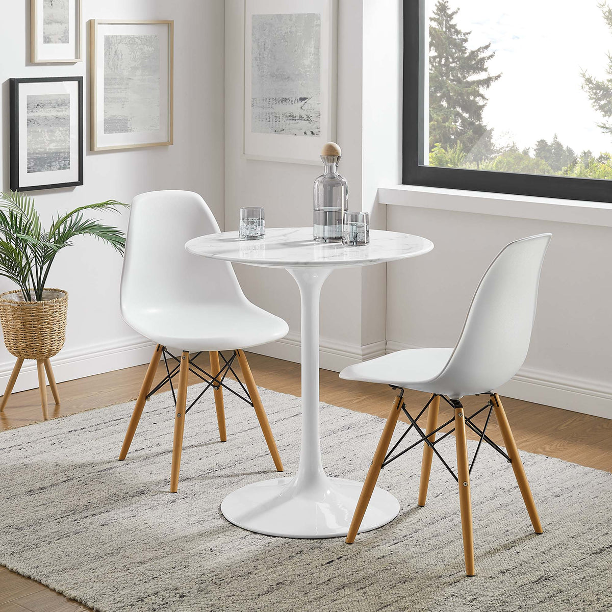 Lippa 28" Round Faux Marble Dining Table by Modway - EEI-1128