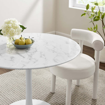 Lippa 40" Round Faux Marble Dining Table by Modway - EEI-1130
