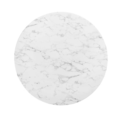 Lippa 48" Round Faux Marble Dining Table by Modway - EEI-1131