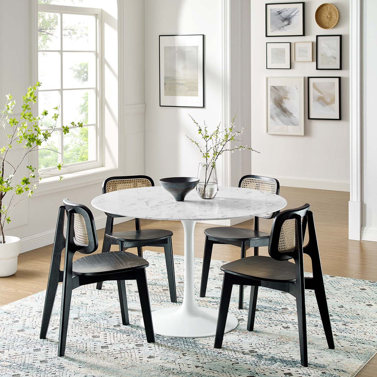 Lippa 48" Round Faux Marble Dining Table by Modway - EEI-1131