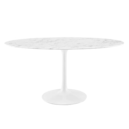 Lippa 60" Oval Faux Marble Dining Table by Modway - EEI-1135