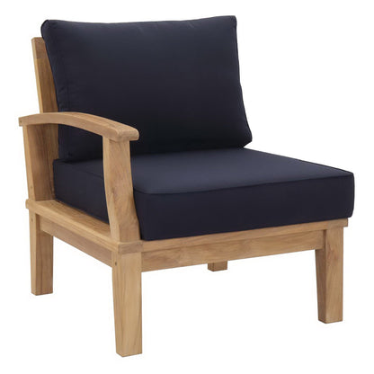 Marina Outdoor Patio Teak Left-Facing Sofa by Modway