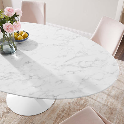 Lippa 78" Oval Faux Marble Dining Table by Modway - EEI-1659