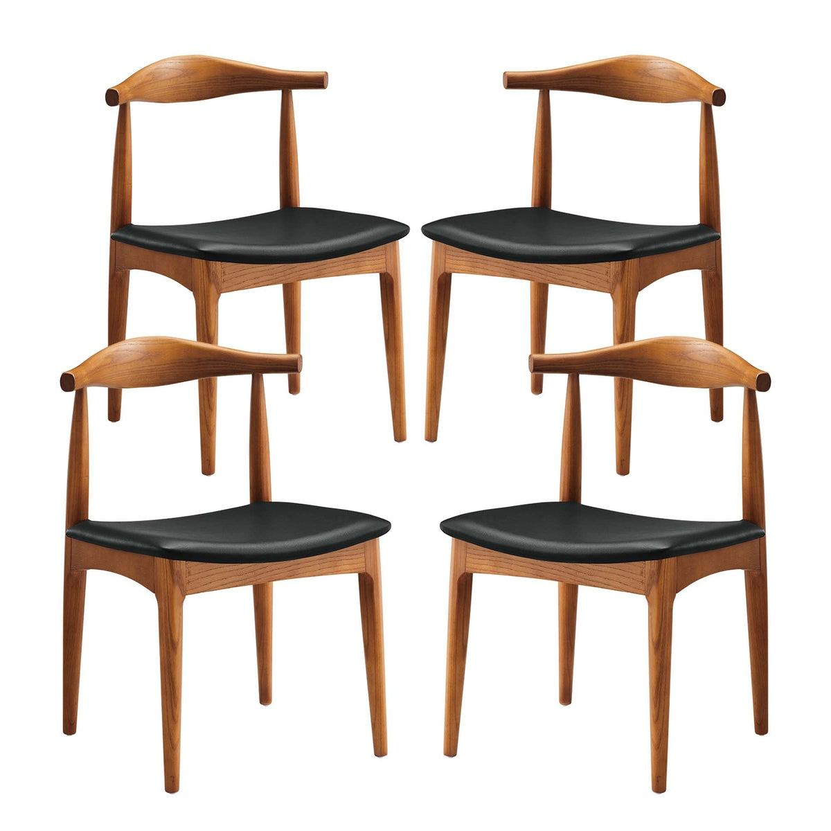 Tracy Wood Dining Chairs Set of 4 by Modway