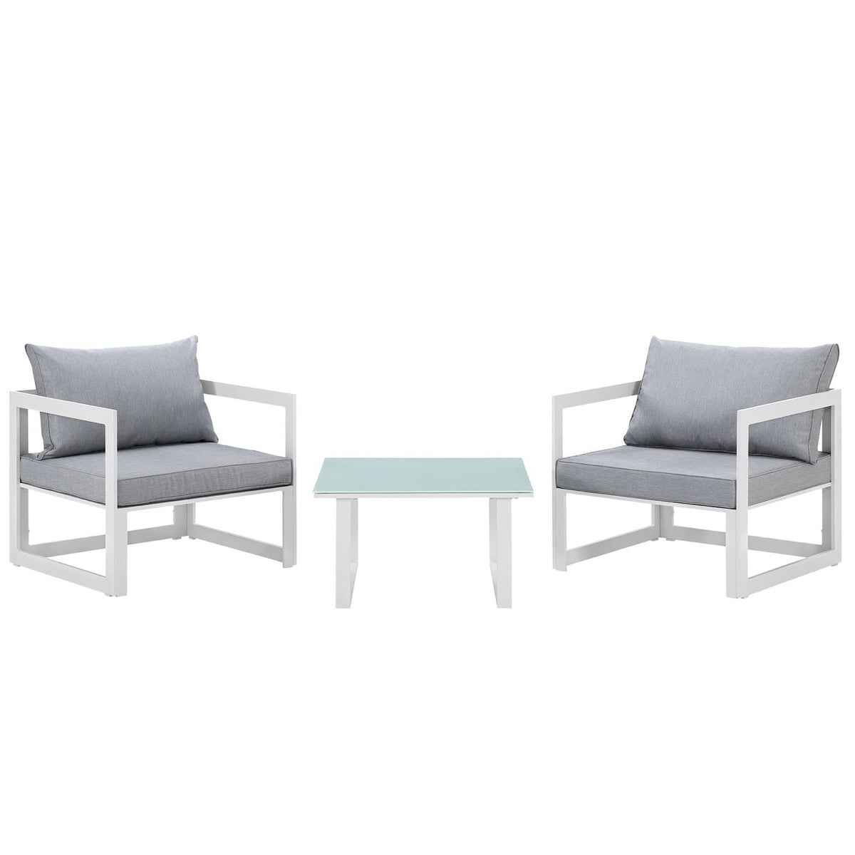 Fortuna 3 Piece Outdoor Patio Sectional Sofa Set by Modway