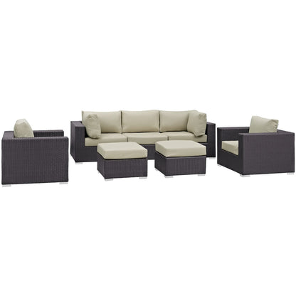 Gather 7 Piece Outdoor Patio Sectional Set by Modway