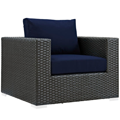 Sojourn 3 Piece Outdoor Patio Sunbrella® Sectional Set by Modway - EEI-1891