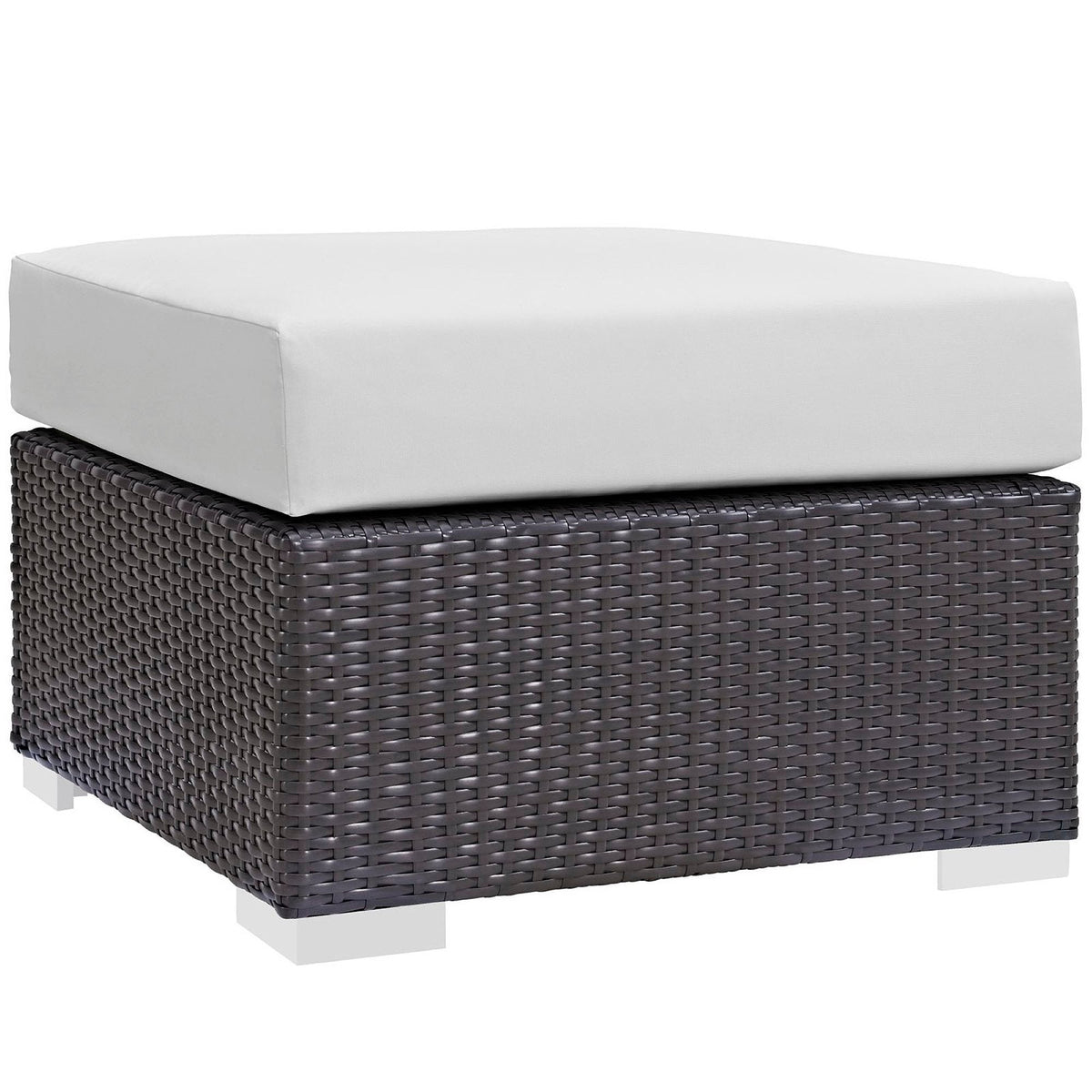Convene Outdoor Patio Fabric Square Ottoman by Modway