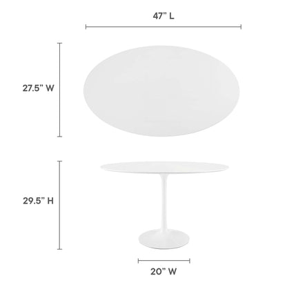 Lippa 48" Oval Wood Dining Table by Modway - EEI-2017