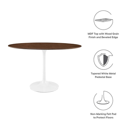 Lippa 48" Oval Wood Dining Table by Modway - EEI-2019
