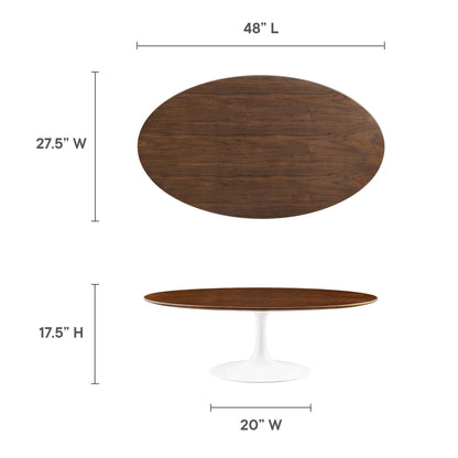 Lippa 48" Oval Wood Coffee Table by Modway - EEI-2020