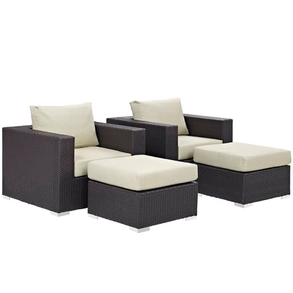 Convene 4 Piece Outdoor Patio Sectional Set by Modway