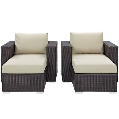 Convene 4 Piece Outdoor Patio Sectional Set by Modway