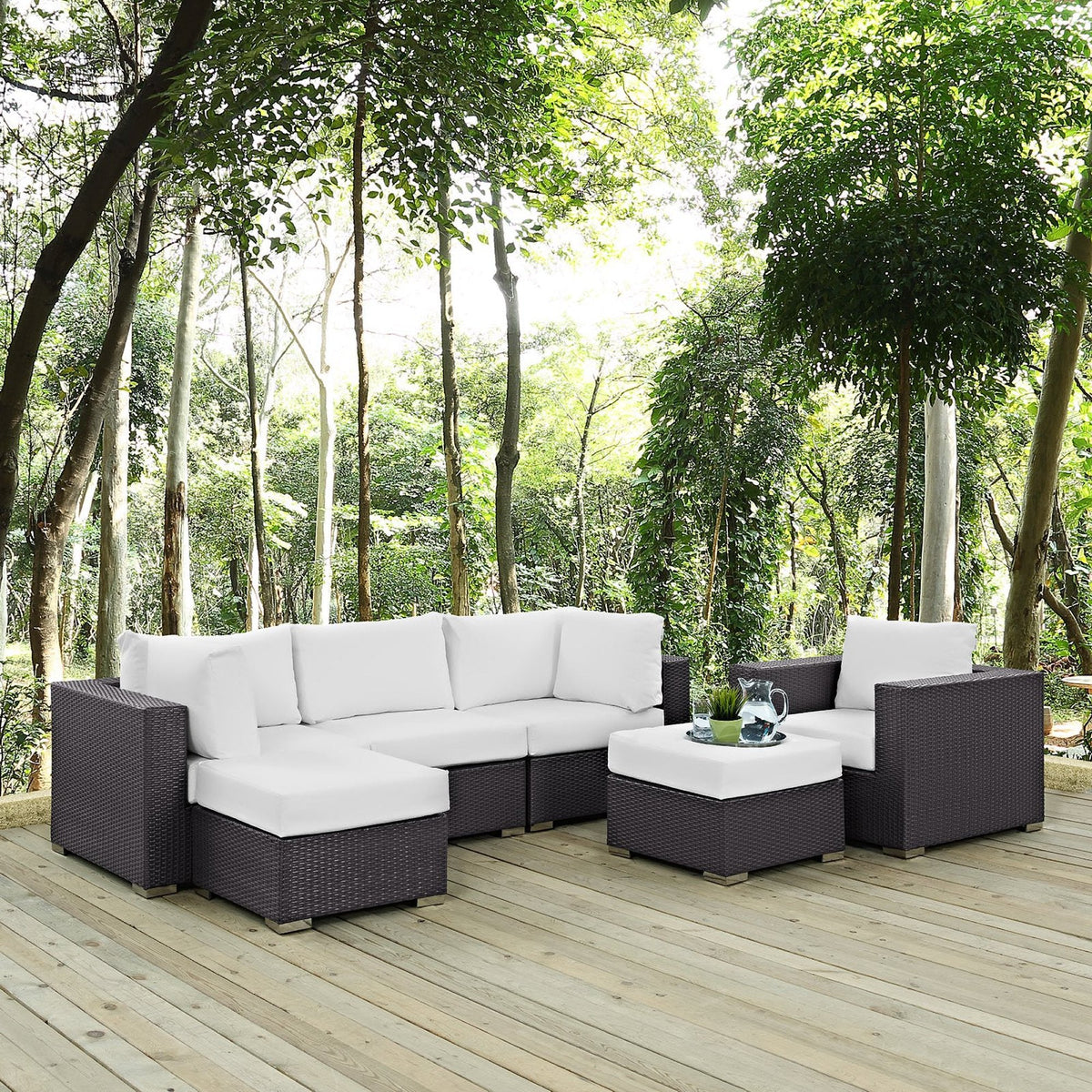 Convene 6 Piece Outdoor Patio Sectional Set by Modway