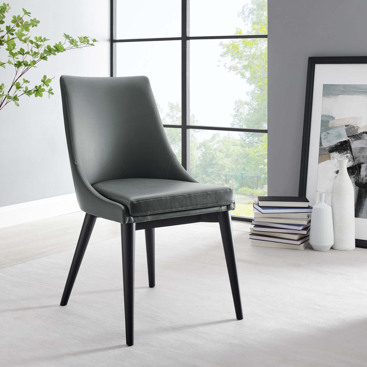 Viscount Vegan Leather Dining Chair by Modway