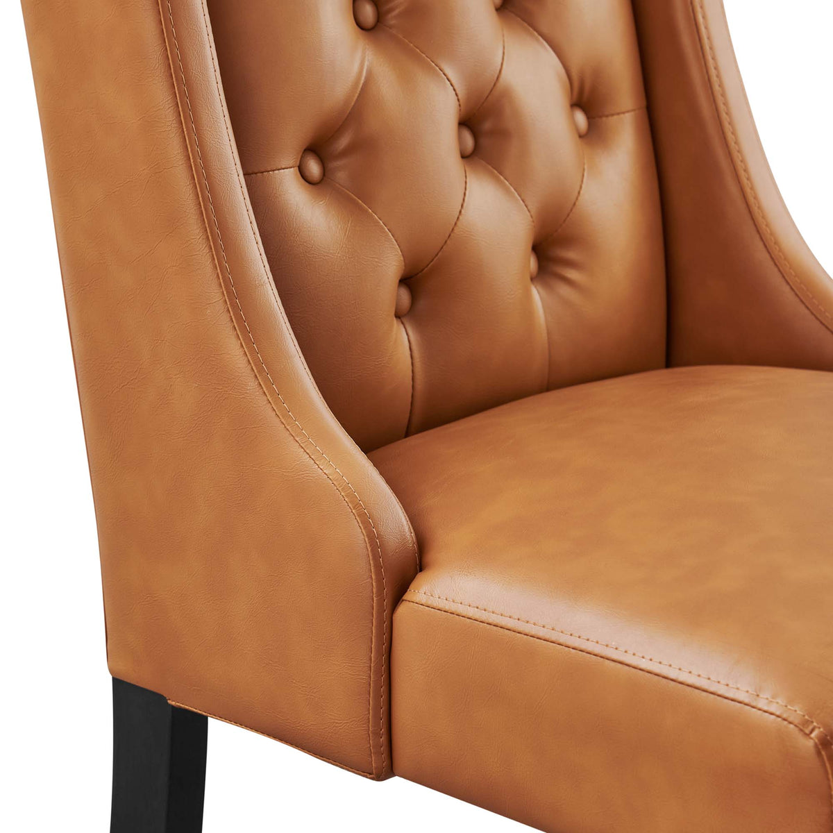 Baronet Button Tufted Vegan Leather Dining Chair by Modway