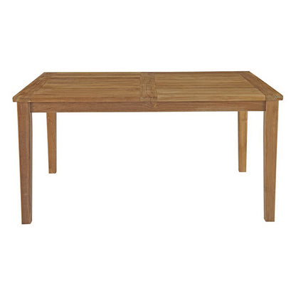 Marina 60" Outdoor Patio Teak Dining Table by Modway