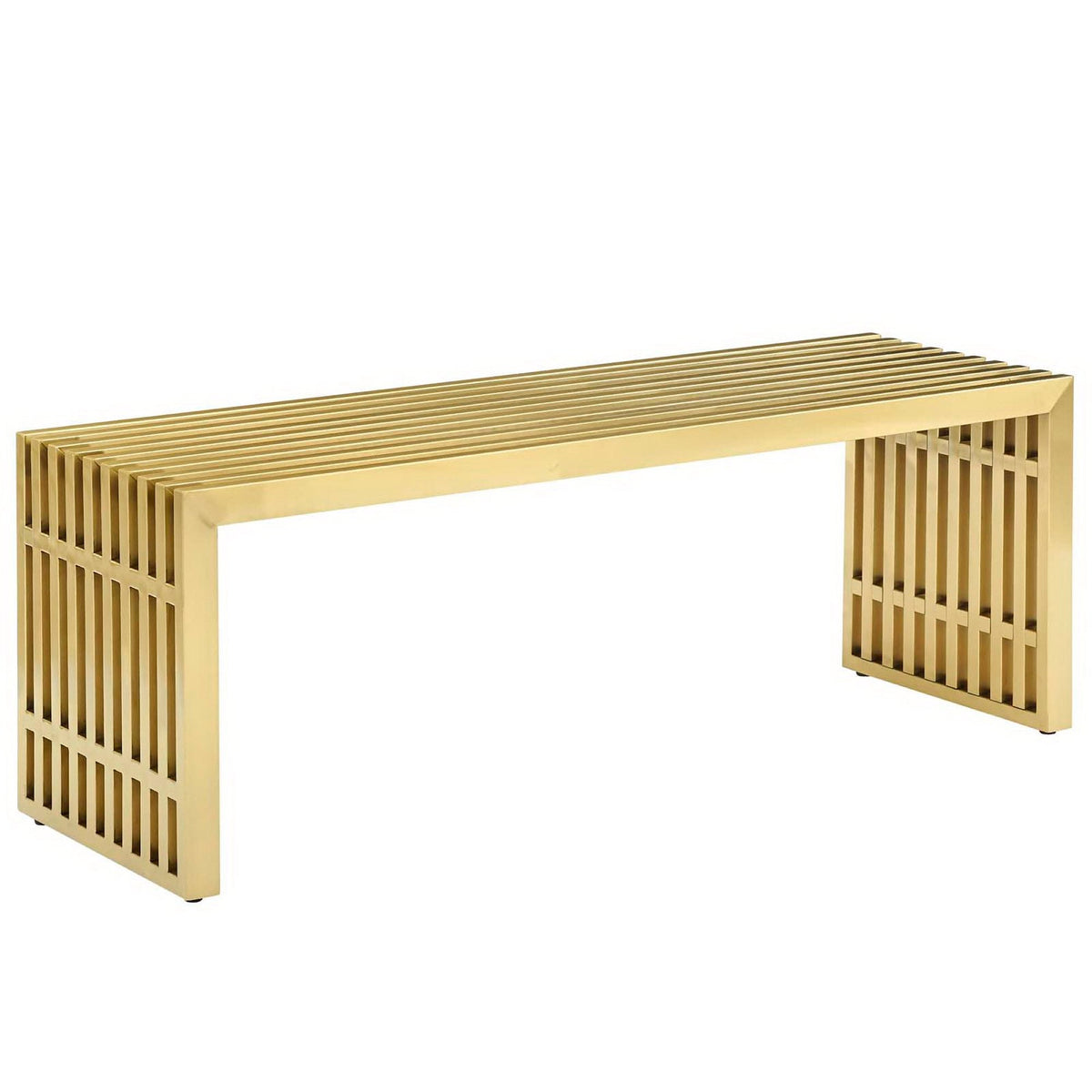 Gridiron Medium Stainless Steel Bench by Modway - EEI-3035