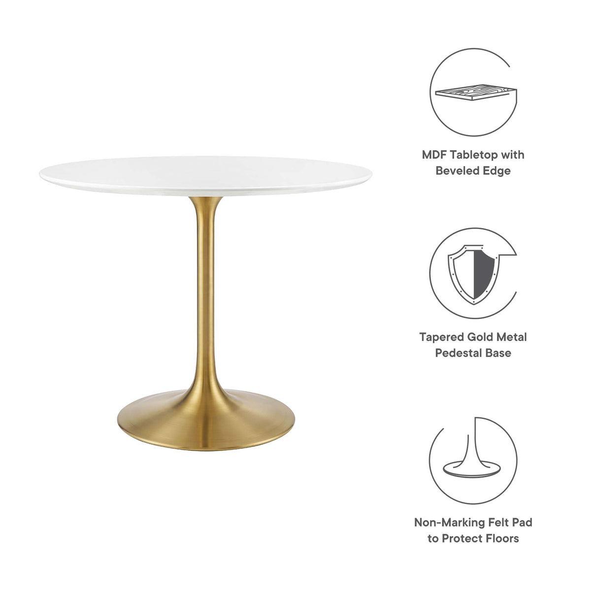 Lippa 36" Round Wood Dining Table by Modway - EEI-3209