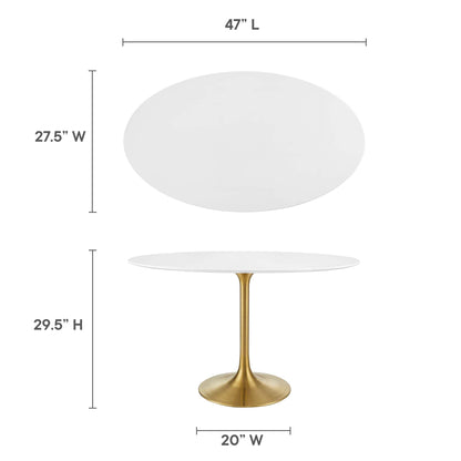Lippa 48" Oval Wood Dining Table by Modway - EEI-3215