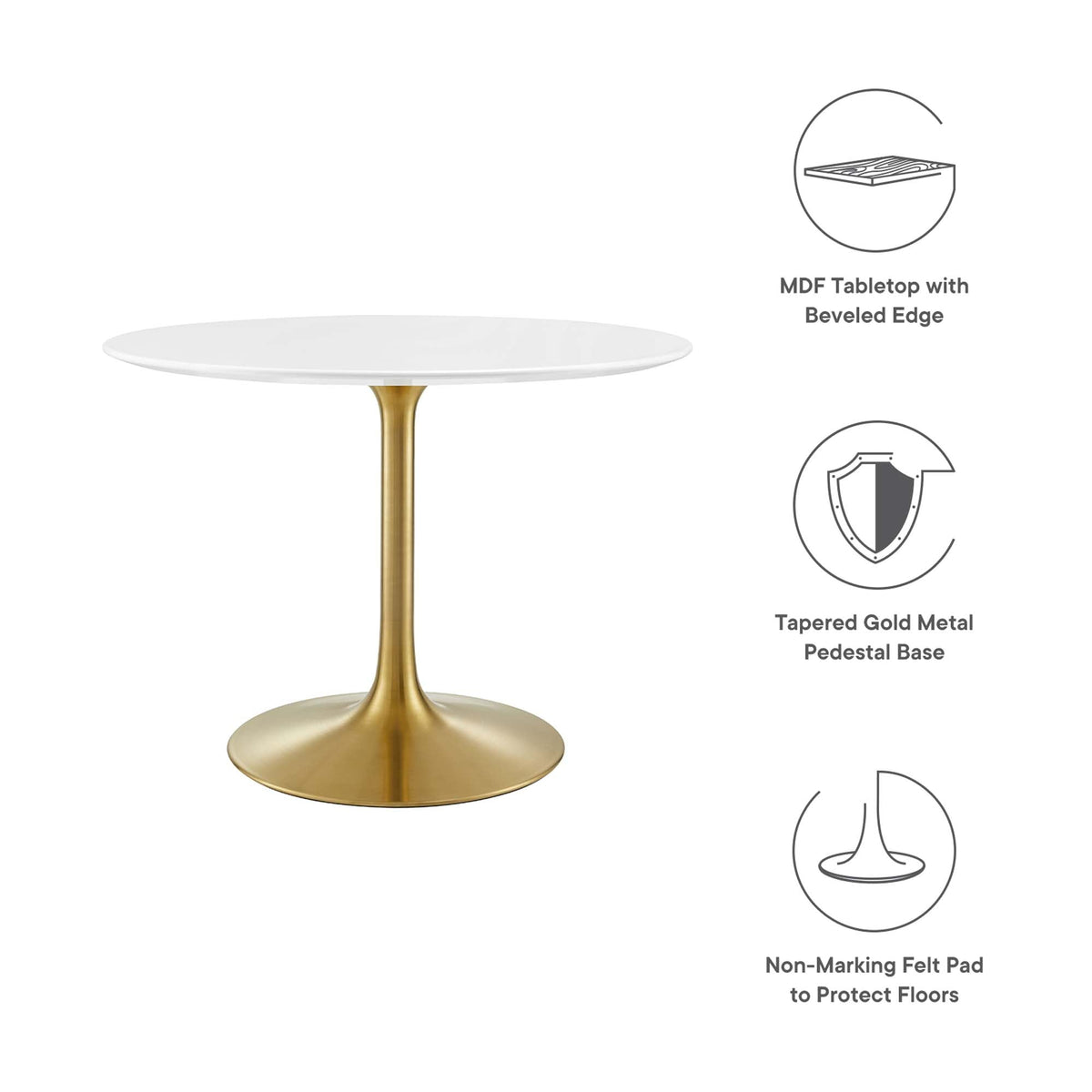 Lippa 40" Round Wood Dining Table by Modway - EEI-3226
