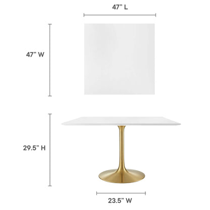 Lippa 48" Square Wood Dining Table by Modway - EEI-3230