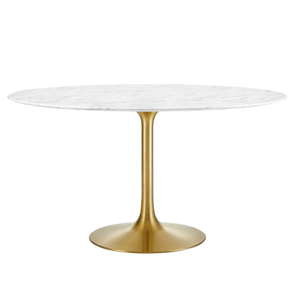 Lippa 54" Round Faux Marble Dining Table by Modway - EEI-3233