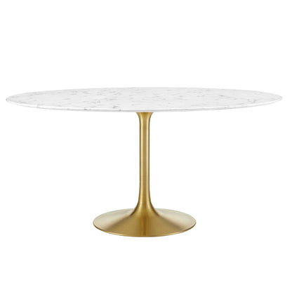 Lippa 60" Round Faux Marble Dining Table by Modway - EEI-3234