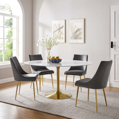Lippa 60" Round Faux Marble Dining Table by Modway - EEI-3234