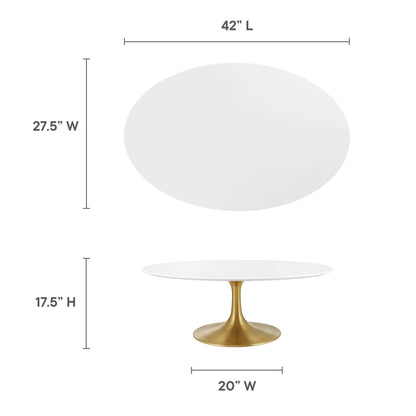 Lippa 42" Oval Wood Coffee Table by Modway - EEI-3248