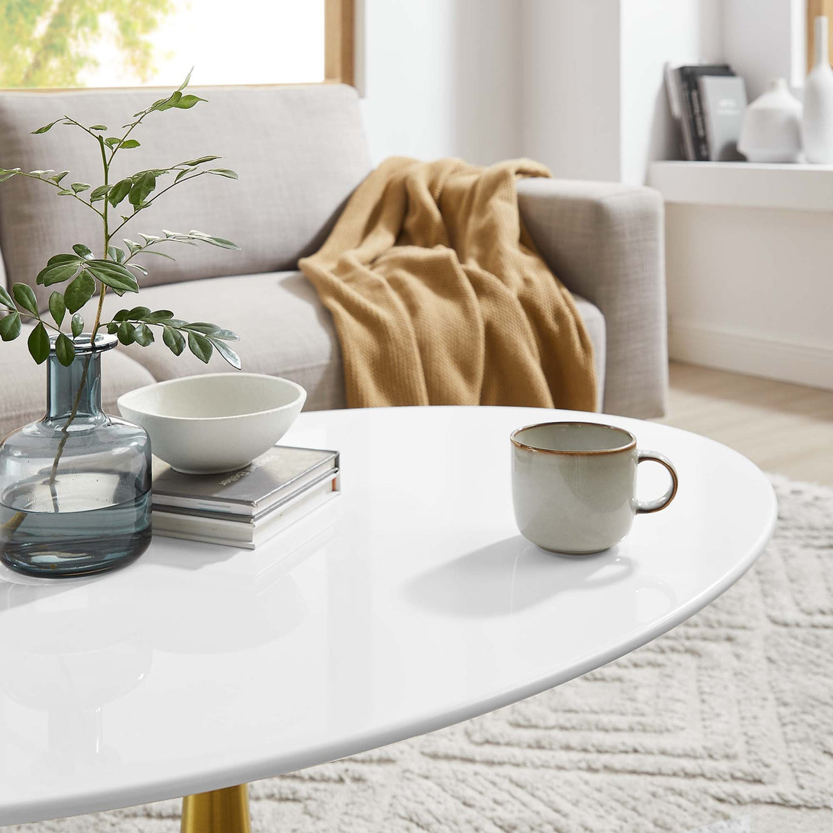 Lippa 42" Oval Wood Coffee Table by Modway - EEI-3248