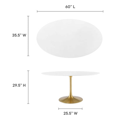 Lippa 60" Oval Wood Dining Table by Modway - EEI-3254