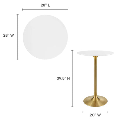 Lippa 28" Round Wood Bar Table by Modway - EEI-3262