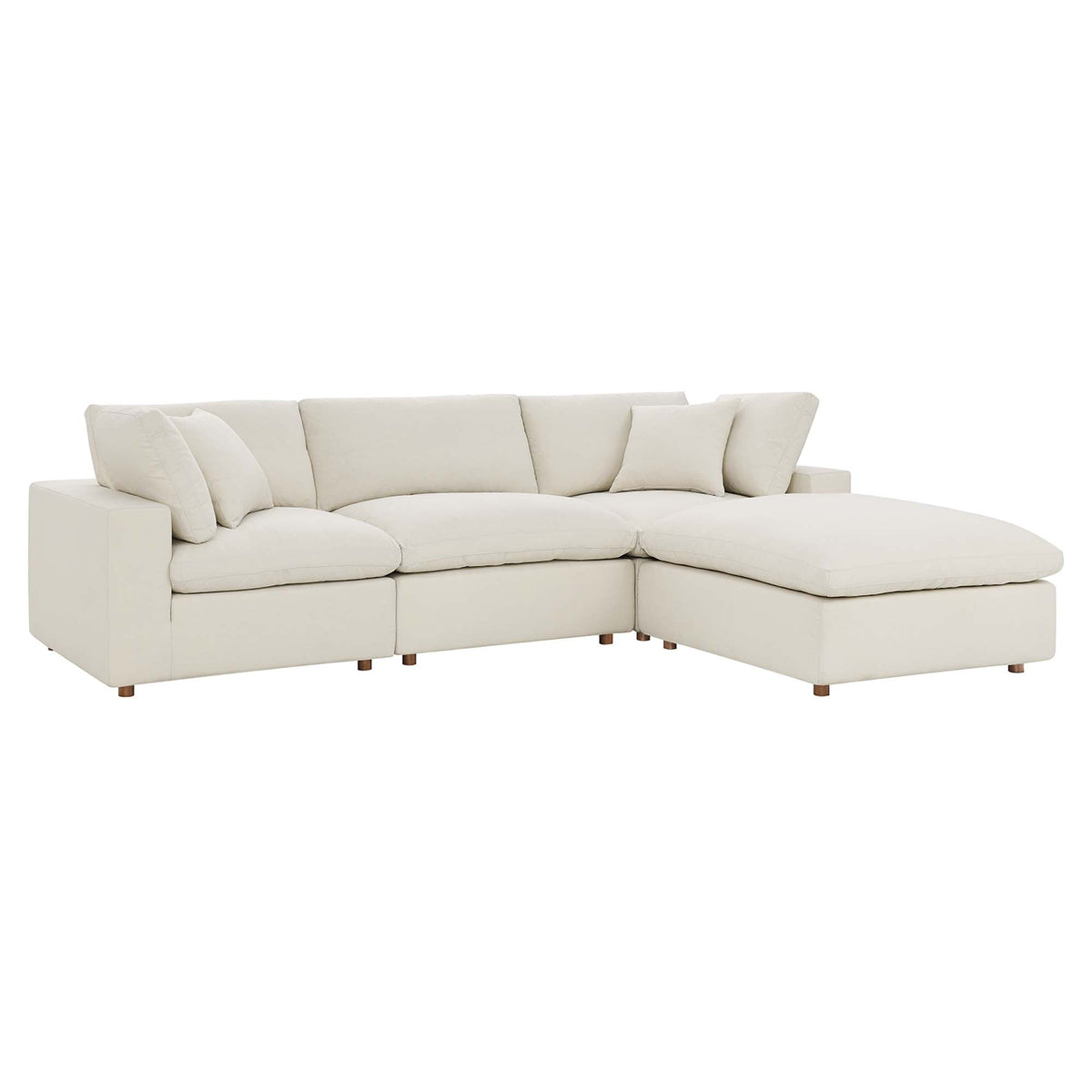 Commix 4 Piece Down Filled Overstuffed Sectional Sofa Set by Modway - EEI-3356